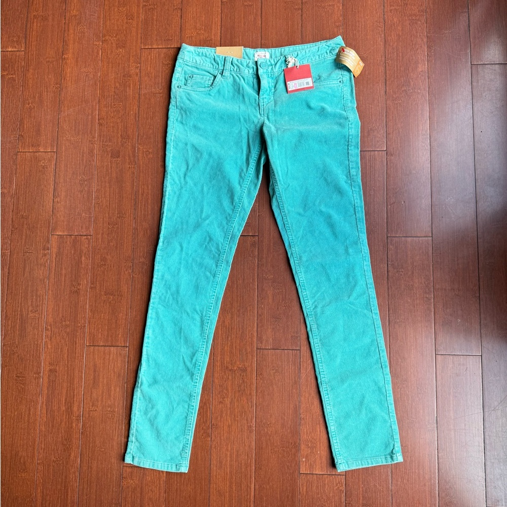 Juniors Teal Corduroy Pants